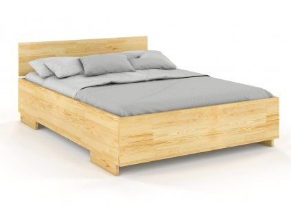 Masívna posteľ Bergman High z borovice (Farba Prírodná, Rozmer postele 90 x 200 cm)