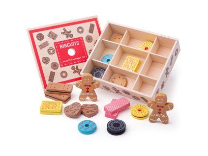 Box s drevenými sušienkami Bigjigs Toys