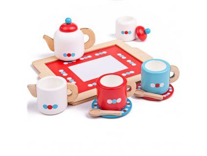 Čajový servis s bodkami Bigjigs Toys