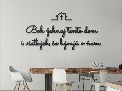 Drevený citát Boh žehnaj tento dom