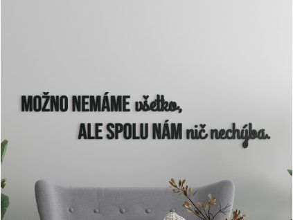 Citát na stenu Možno nemáme všetko