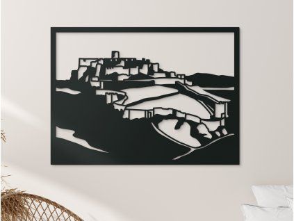 Drevený obraz Spišský hrad