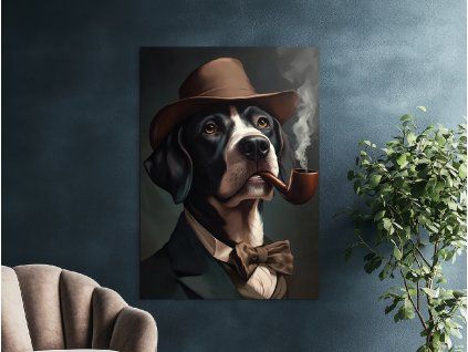Obraz Pán Pointer so štýlom (Farba rámu Bez rámu, Povrchová úprava Matná, Veľkosť obrazu A4)