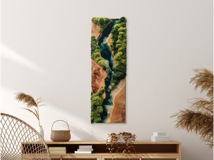 Machový obraz Dotyk prírody (UV tlač) (Povrchová úprava Matná, Rozmer obrazu 22,5 x 67,5 cm)