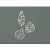 3D nálepka na stenu Listy (Farba obrazu Biela)